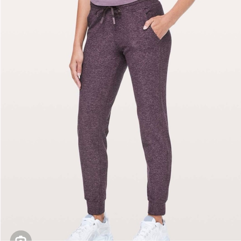 lululemon Ready To Rulu Jogger Pants Heathered Arctic Plum Full Length sz4‎